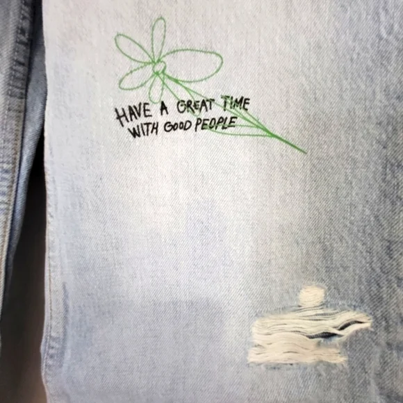 Dr Denim Echo High Rise Wedgie Scribble Jeans Size 26W30L - Picture 15 of 16